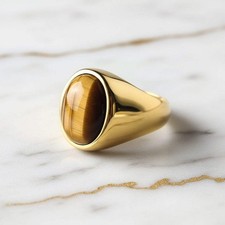 Tigerauge Ring Gold –