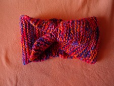 Süßes Stirnband Farbverlauf Baumwolle gestrickt 90er bunt Vintage NEU