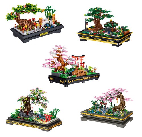 Bonsai mini klemmbausteine set - bonsai,
