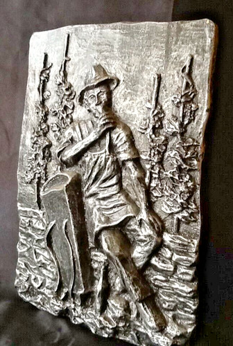 Antikes zinn relief - antikes,
