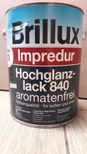 Brillux Impredur Hochglanzlack 840 Holz Metall 2,5L Möbel Zargen (A1405)