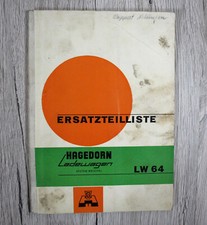 Original Ersatzteilliste Hagedorn Ladewagen LW 64