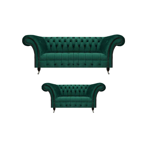 Dunkelgrüne chesterfield - dunkelgrüne,