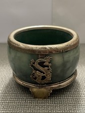 Antik Silber Jade Räuchergefäß / Censer China