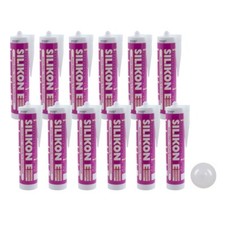 12x Silikon transparent 310ml