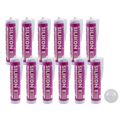12x silikon transparent 310ml - transparent,