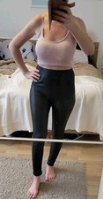 Damen leder look leggins - damen,