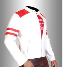 Manner Motorrad Lederjacke Rennen Biker Lederjacke Leder Bikerjacken XS-S-M-L-XL