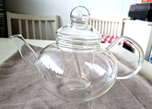 Teekanne jenaer glas mit sieb - jenaer,
