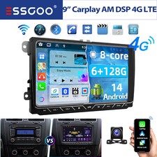 Android 14 6+128G Carplay Autoradio GPS 8-Core Für VW GOLF 5 Touran Caddy Tiguan