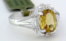 ECHTER 2,08 kt GELBER TOPAS &