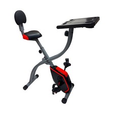 F-Bike Heimtrainer Desk Ergometer Fitness Bike Indoor Rückenlehne Ablage
