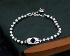 B37 Armband Kugelkette mit Bohne 925 Sterlingsilber