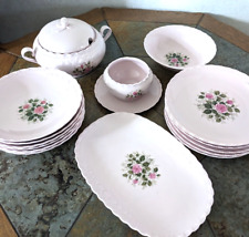 Hutschenreuther Speiseservice Porcelaine Rose, 6 Pers, wie neu