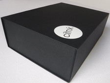 CITRIX Karton Box mit Magnetverschluss - 39 x 29 cm groß / 12 cm hoch - Schwarz