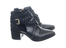Schwarze Damen Ankle Boots mit