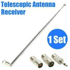 74cm Teleskop Antenne Ersatz F Stecker DAB UKW Radio FM AM Auto Audio