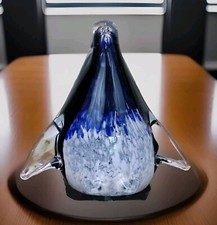 Glasfigur pinguin skulptur - glasfigur,