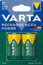 2x VARTA Recharge Accu Power C Akku 3000 mAh 1,2 V NiMH HR14 (1x 2er Blister) 