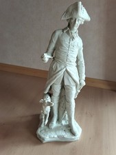 Der alte Fritz mit Jagdhund, Friedrich II., Schaubach Kunst 1178, ca. 40 cm hoch