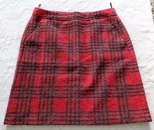 Minirock im Karolook aus 50%Wolle Gr. 38 burgunderrot S'Oliver ????