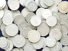 Lot 100x 5, 10 Pfennig Nickel