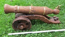 Holz Kanonenrohr Deko 54 x 23 cm