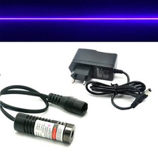 405nm 100mW violett/blau fokussierbares line Laser dioden modul mit 5V Adapter