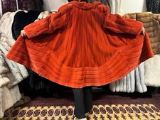 Nerzmantel Samt Nerz Swinger geschoren Pelz Pelzmantel Real Fur Mink Coat M/L