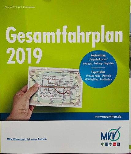 Fahrplanbuch mvv münchen 2019 - mvv,