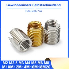 Gewindeeinsatz Selbstschneidend Edelstahl VA M2M2.5M3M4M5M6M8M10M12M14M16M18M20