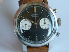 LEONIDAS-CHRONO-STAHL-ZWEIFARBIG-OVERSIZE-37,2MM-SCHRAUBGEHÄUSE-LANDERON 149-RAR