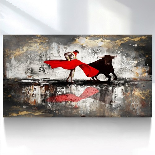 Leinwand bild stier stierkampf - leinwand,