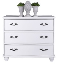 Barock Kommode Weiss Wäschekommode Landhausstil Schubladen Anrichte Antik Möbel