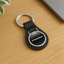 Irmscher Leder-Schlüsselanhänger | Auto-Logo Schlüsselring | Autozubehör