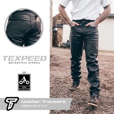 Herren schwarz Lederhose