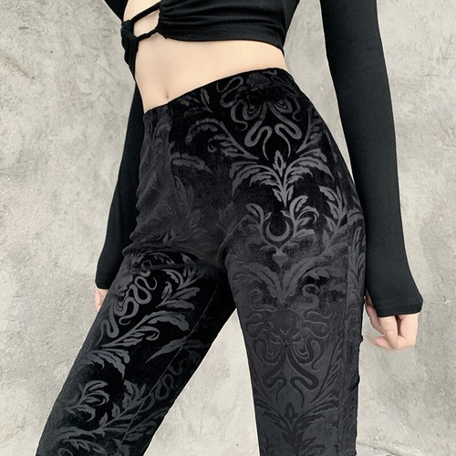 Damen blumenmuster samt glocke - blumenmuster,