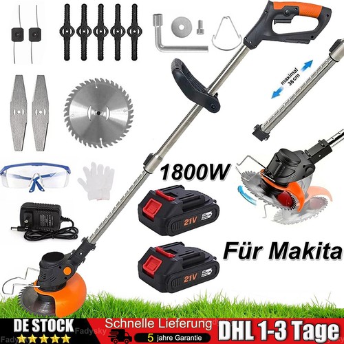 1800w akku rasentrimmer mit - akku,