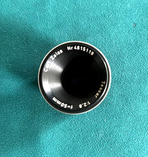 Carl Zeiss Tessar 1:2,8 / Objektiv-Gehäuse und Linse