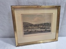 original Stich Stahlstich  Grafik um 1850 Marktbreit Biedermeier Unterfranken