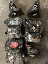 3x Inline Skates Rot & Blau