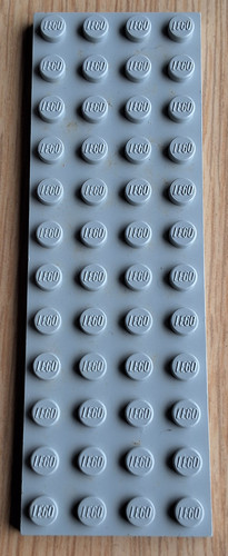 Lego platte 4x12 alt hellgrau - 4x12,