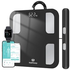 Digitale Körperfettwaage, Bluetooth mit 8 Elektroden, Ganzkörperanalysewaage