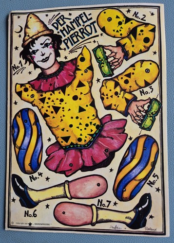 Bastelbogen der hampel pierrot - bastelbogen,