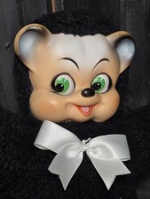 DDR VEB Sonni Spielwaren  Bär Plüschtier Plüsch  Vintage Puppe mit Gummigesicht