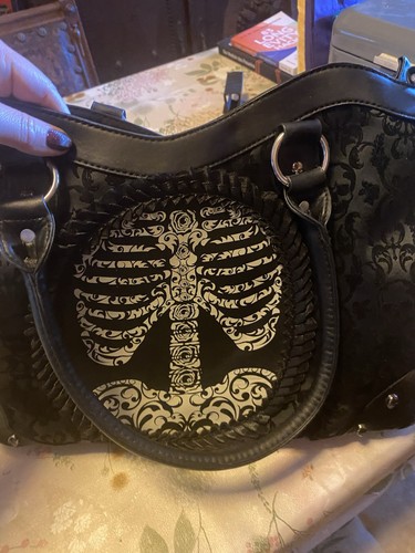 Handtasche samt handbag gothic - handtasche,
