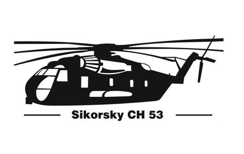Sikorsky ch53 aufkleber - sikorsky,