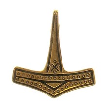 Thors Hammer Wikinger Brosche Fibel Bronze Symbol  Schmuck NEU