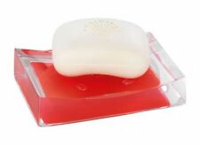 Seifenschale Seifenablage rot 5er Set Wenko Visione aus Kunst Stein