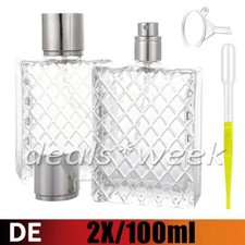 2 Stk Parfum Flakon Parfum Flasche 100ml GLAS leer Parfümflasche